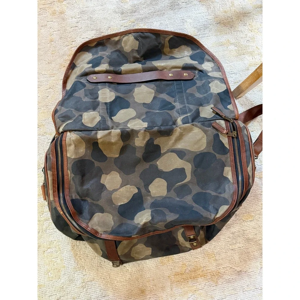 Tom Beckbe Canvas Field Bag Leather Trim Weekend Travel Dufflebag